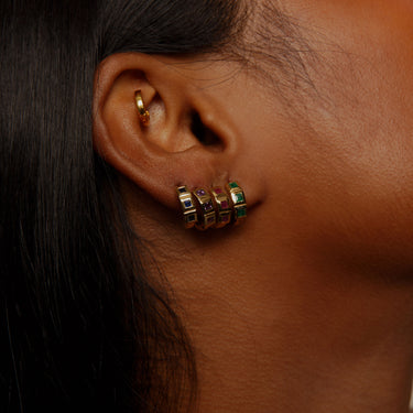 Element Sapphire Huggie Hoops