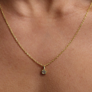 Precious Aqua Chalcedony Necklace - March - NECKLACES from STELLAR 79 - Shop now at stellar79.com 