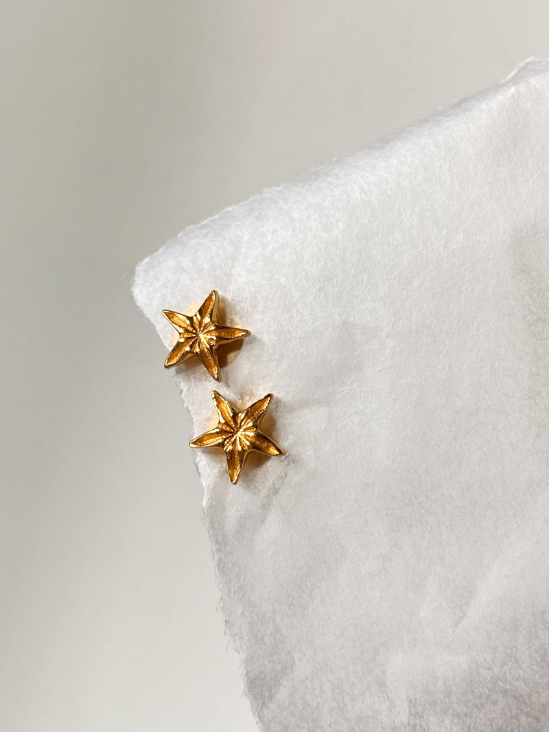 Nova Star Studs in Gold Vermeil - EARRINGS from STELLAR 79 - Shop now at stellar79.com 