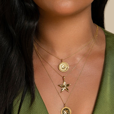 VELA COIN NECKLACE IN GOLD VERMEIL - NECKLACES from STELLAR 79 - Shop now at stellar79.com 