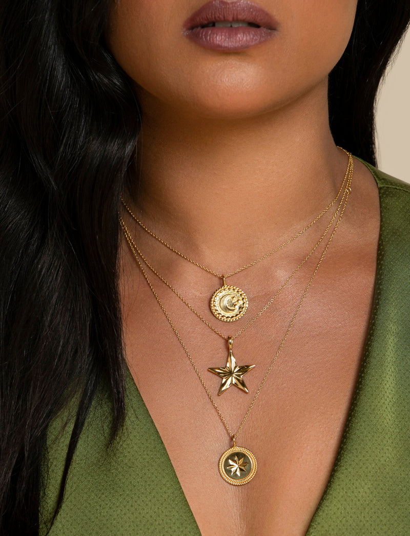 VELA COIN NECKLACE IN GOLD VERMEIL - NECKLACES from STELLAR 79 - Shop now at stellar79.com 